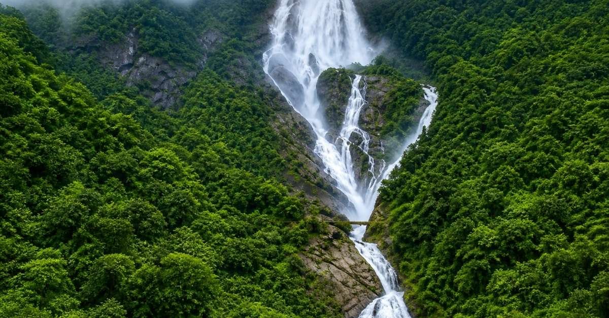 goa to dudhsagar waterfall distance