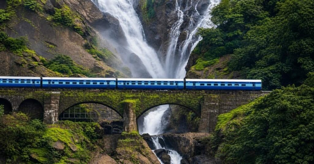 goa to dudhsagar waterfall distance