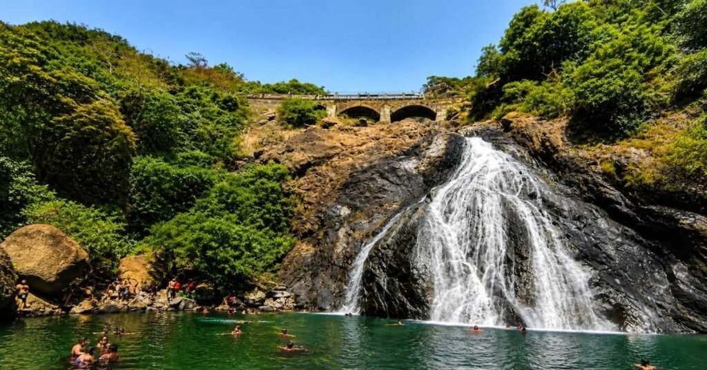 goa to dudhsagar waterfall distance
